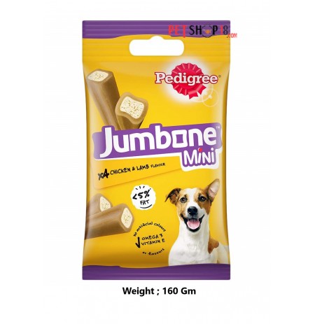 Pedigree Dog Treats Jumbone Mini Chicken And Lamb 160 Gm